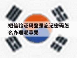 短信验证码登录忘记密码怎么办理呢苹果