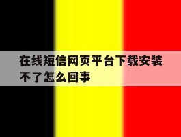 在线短信网页平台下载安装不了怎么回事