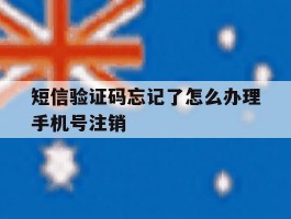 短信验证码忘记了怎么办理手机号注销