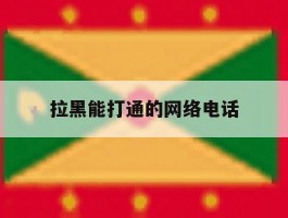 拉黑能打通的网络电话