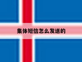 集体短信怎么发送的