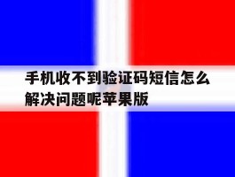 手机收不到验证码短信怎么解决问题呢苹果版