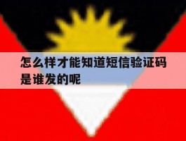 怎么样才能知道短信验证码是谁发的呢