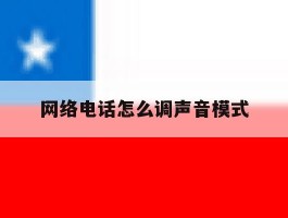 网络电话怎么调声音模式