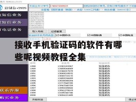 接收手机验证码的软件有哪些呢视频教程全集