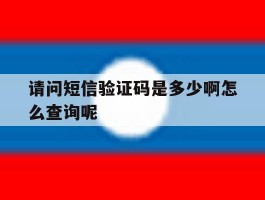 请问短信验证码是多少啊怎么查询呢