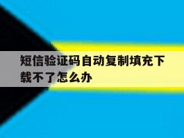 短信验证码自动复制填充下载不了怎么办
