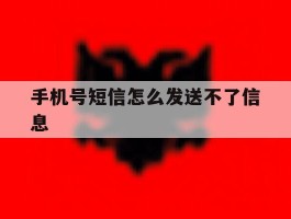 手机号短信怎么发送不了信息