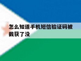 怎么知道手机短信验证码被截获了没
