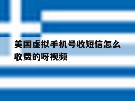 美国虚拟手机号收短信怎么收费的呀视频
