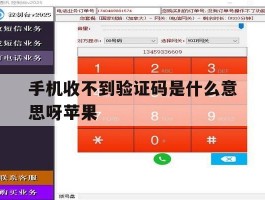 手机收不到验证码是什么意思呀苹果