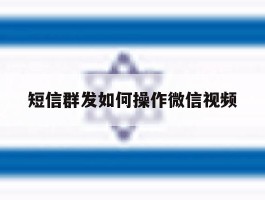 短信群发如何操作微信视频