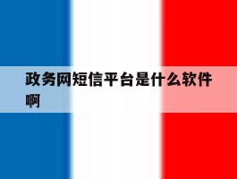 政务网短信平台是什么软件啊