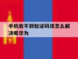 手机收不到验证码该怎么解决呢华为