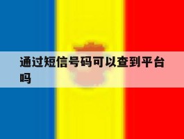通过短信号码可以查到平台吗