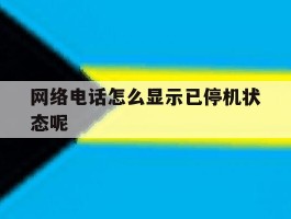 网络电话怎么显示已停机状态呢