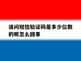 请问短信验证码是多少位数的呢怎么回事