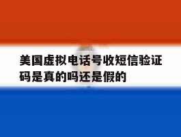 美国虚拟电话号收短信验证码是真的吗还是假的