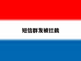 短信群发被拦截