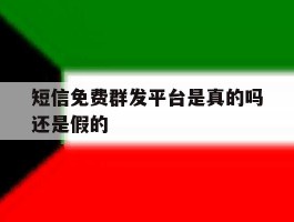 短信免费群发平台是真的吗还是假的