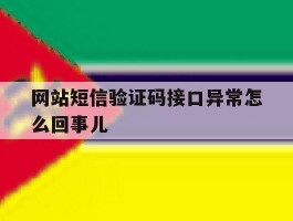 网站短信验证码接口异常怎么回事儿