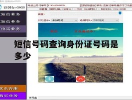短信号码查询身份证号码是多少