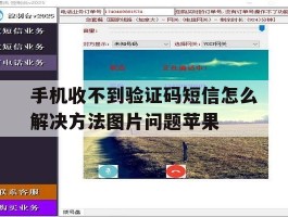 手机收不到验证码短信怎么解决方法图片问题苹果