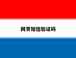 网页短信验证码