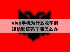 vivo手机为什么收不到短信验证码了呢怎么办
