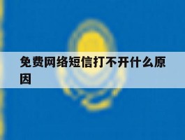 免费网络短信打不开什么原因