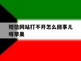 短信网站打不开怎么回事儿呀苹果