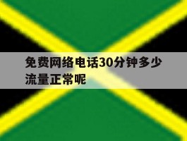 免费网络电话30分钟多少流量正常呢