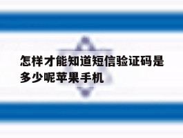 怎样才能知道短信验证码是多少呢苹果手机