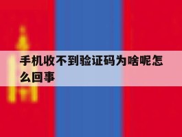 手机收不到验证码为啥呢怎么回事