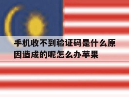 手机收不到验证码是什么原因造成的呢怎么办苹果