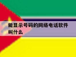 能显示号码的网络电话软件叫什么