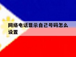 网络电话显示自己号码怎么设置