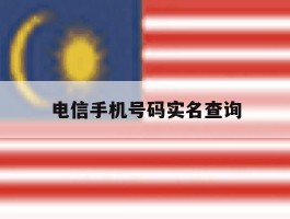 电信手机号码实名查询
