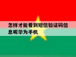 怎样才能看到短信验证码信息呢华为手机
