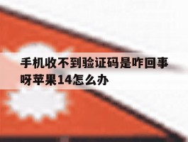 手机收不到验证码是咋回事呀苹果14怎么办