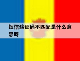 短信验证码不匹配是什么意思呀