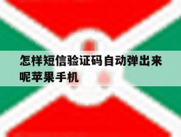 怎样短信验证码自动弹出来呢苹果手机