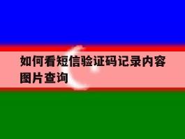 如何看短信验证码记录内容图片查询