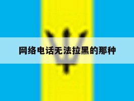 网络电话无法拉黑的那种