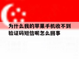 为什么我的苹果手机收不到验证码短信呢怎么回事