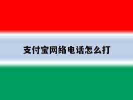 支付宝网络电话怎么打