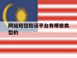 网站短信验证平台有哪些类型的