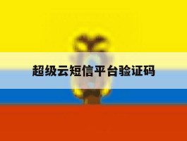 超级云短信平台验证码