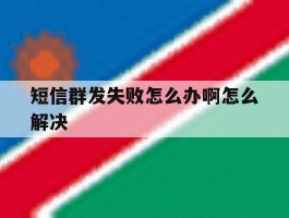 短信群发失败怎么办啊怎么解决