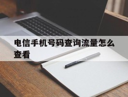 电信手机号码查询流量怎么查看